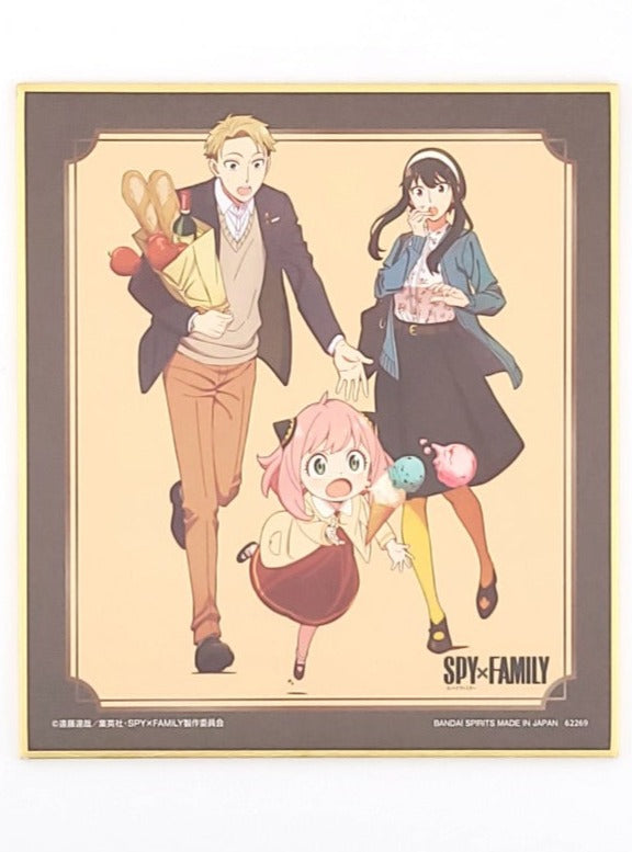 Spy x Family Anya, Yor & Loid Shikishi