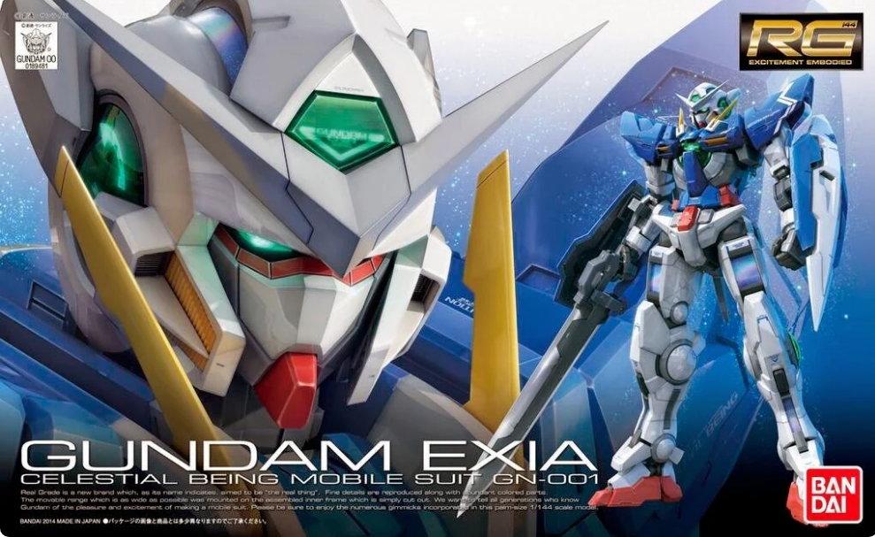Gundam GN-001 Exia Real Grade Plastic Model Kit 1/144