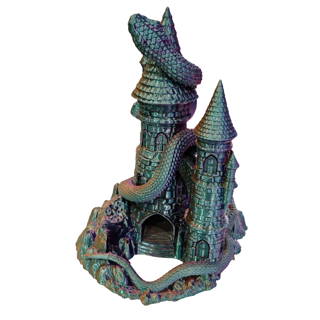 Serpentine Würfelturm 3D Druck Deko - ohne Würfel -