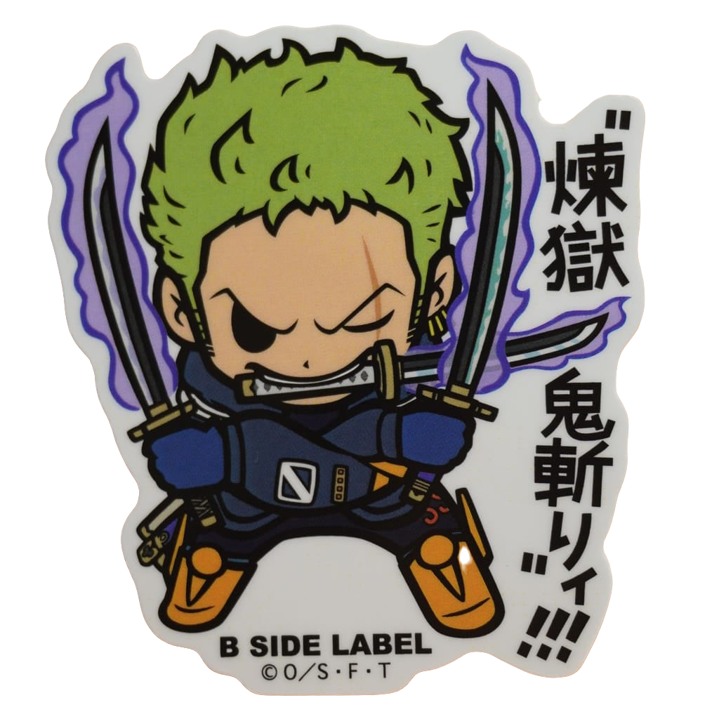One Piece Lorenor Zorro B-Side Label Sticker
