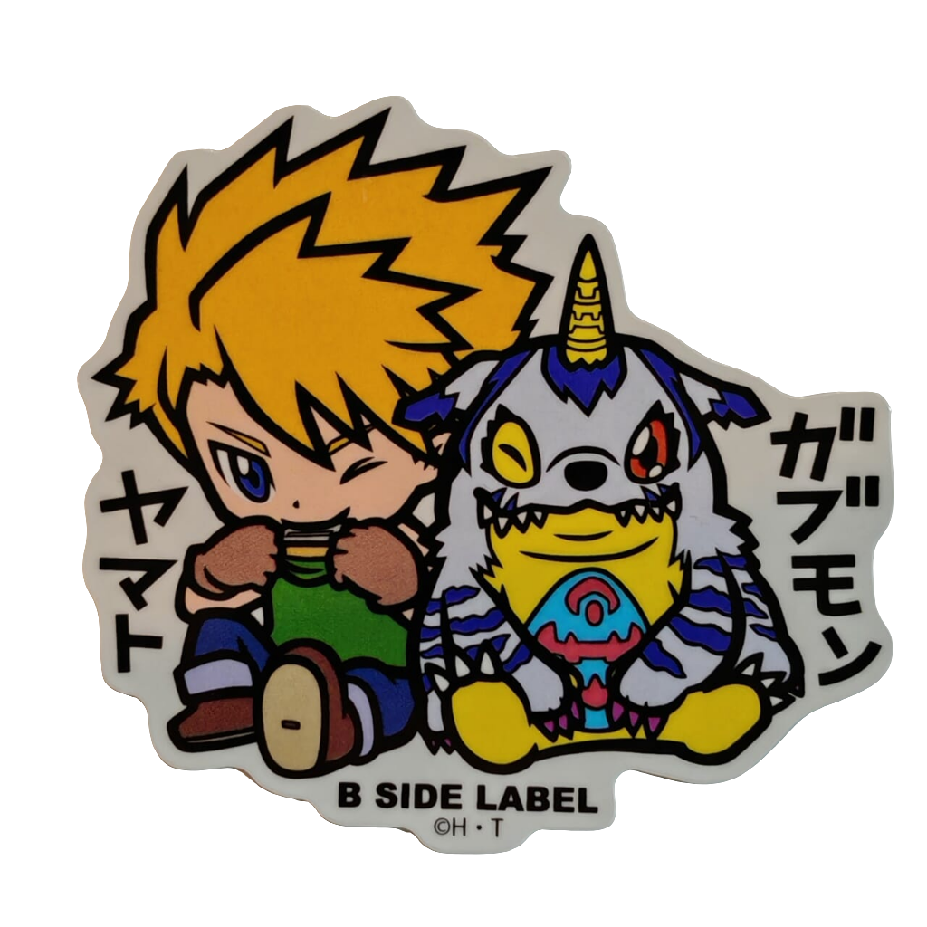Digimon Yamato & Gabumon B-Side Label Sticker