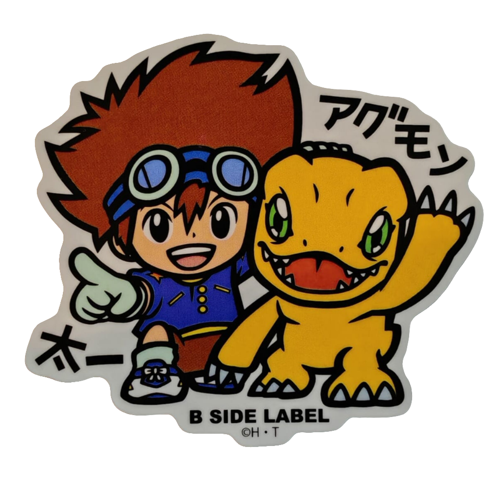 Digimon Taichi & Agumon B-Side Label Sticker