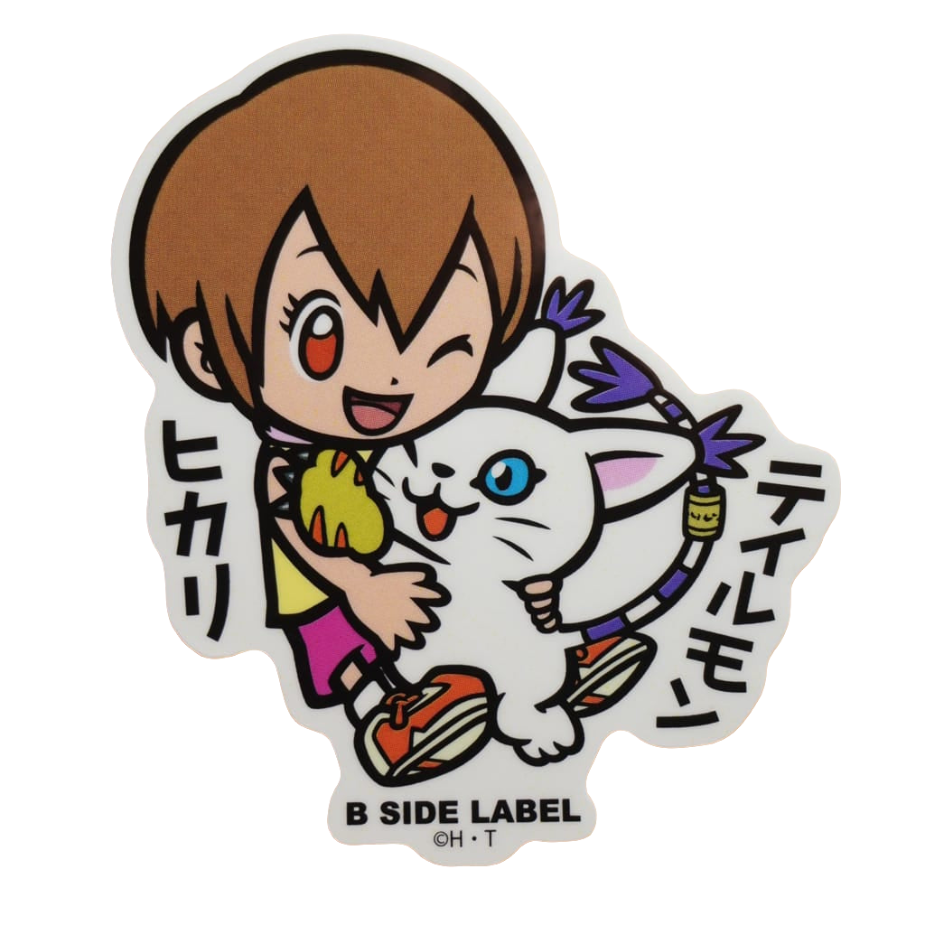 Digimon Kari Kamiya & Gatomon B-Side Label Sticker
