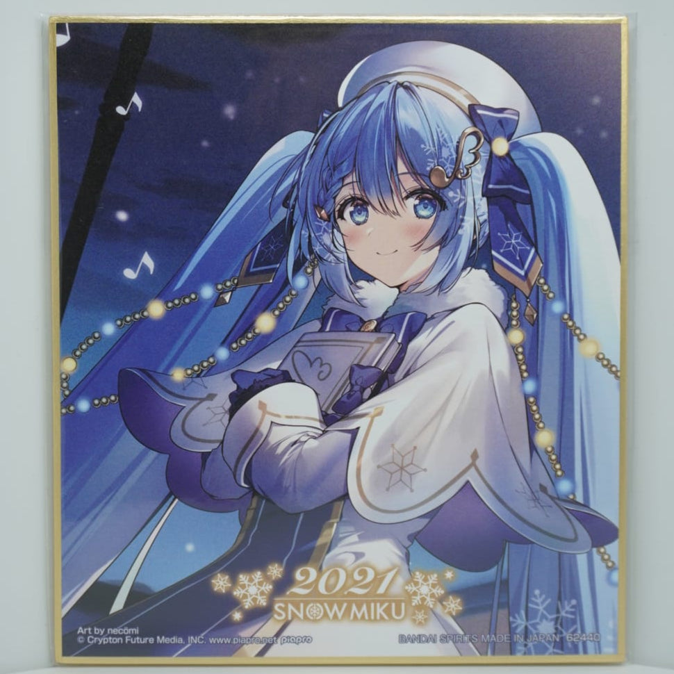 Hatsune Miku Vocaloid Snow Miku 2021 Shikishi