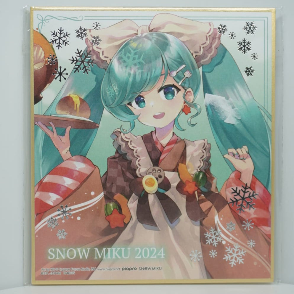 Hatsune Miku Vocaloid Snow Miku 2024 Shikishi