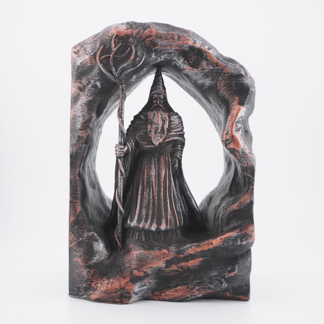 Zauberer Book Nook 3D Druck Bücherstütze Deko 17cm Figur