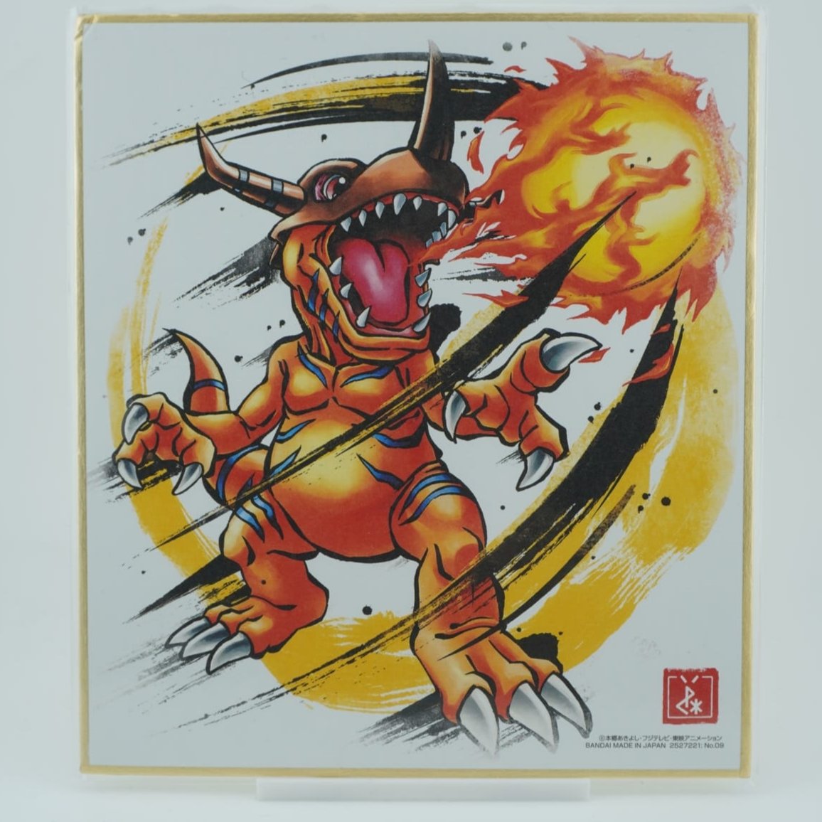 Digimon Greymon Shikishi (kleine Beschädigung an Ecke)