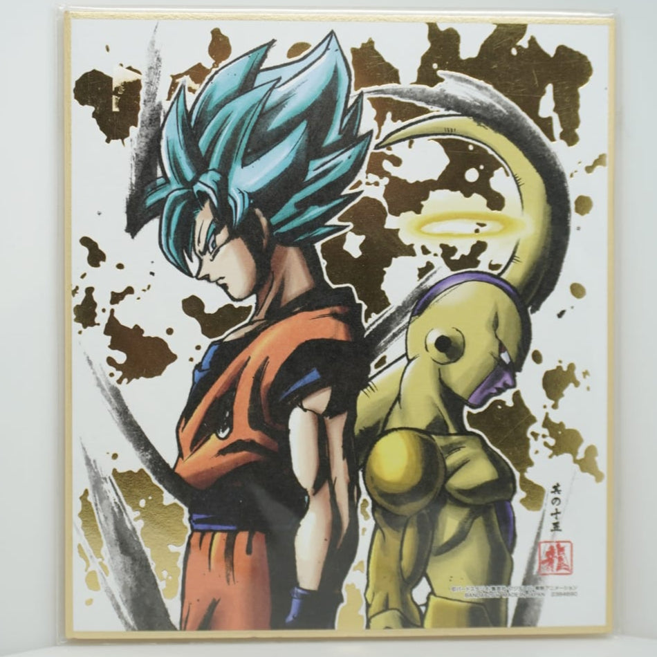 Dragon Ball Super Saiyan God Son Goku & Golden Freezer Shikishi