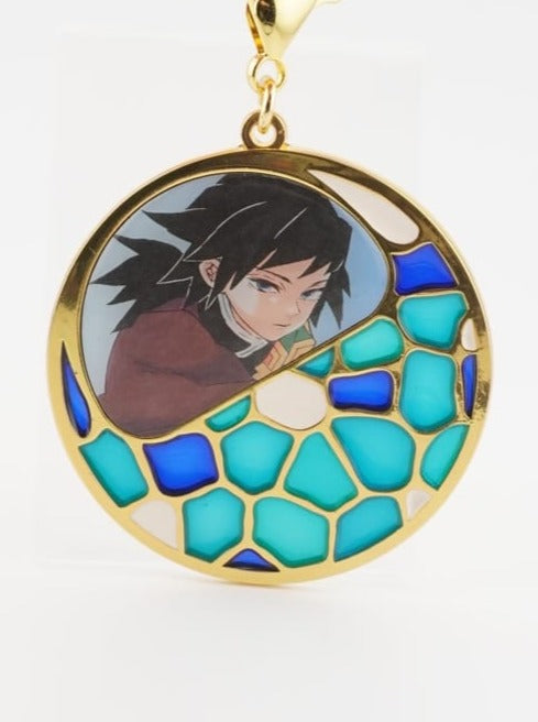 Demon Slayer Giyu Tomioka Metall Anhänger