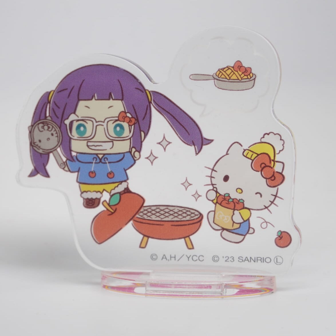 Laid-Back Camp Chiaki Ogaki & Hello Kitty 5cm Aufsteller