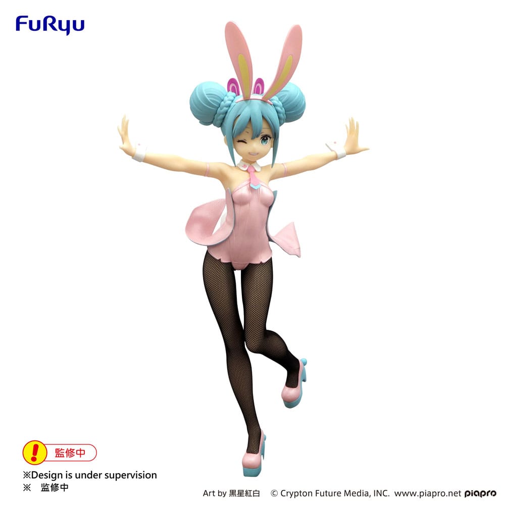Hatsune Miku BiCute Bunnies Wink Pearl Pink Color 30cm Statue