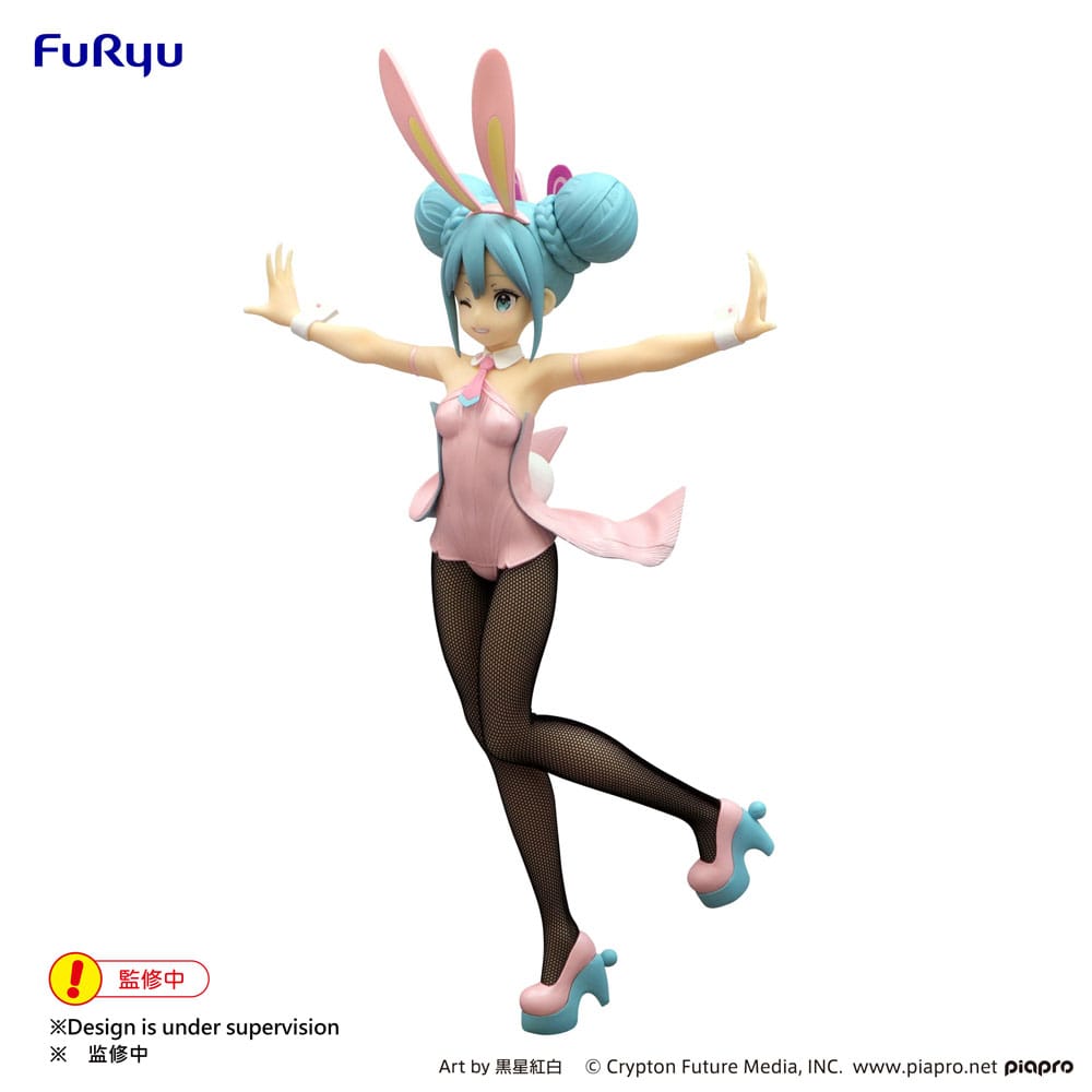 Hatsune Miku BiCute Bunnies Wink Pearl Pink Color 30cm Statue