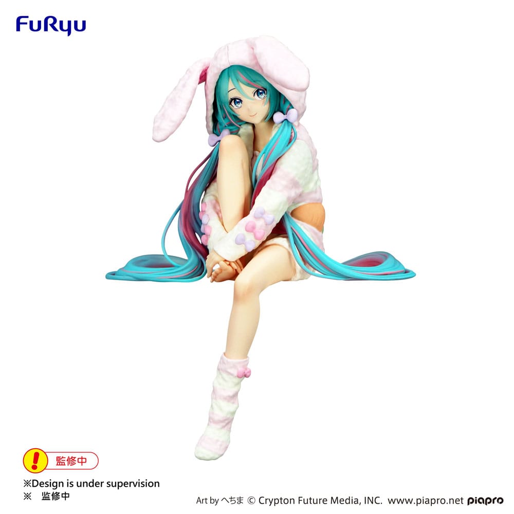 Hatsune Miku Rabbit Ear Hood Pajama Noodle Stopper 14 cm Statue