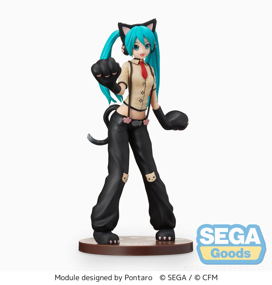 Hatsune Miku Project DIVA Arcade Future Tone Miku Kitty Cat 23 cm Statue