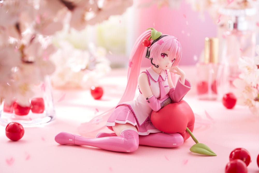 Hatsune Miku Sakura Miku Cherry Cushion Ver. Desktop Cute 13 cm Statue
