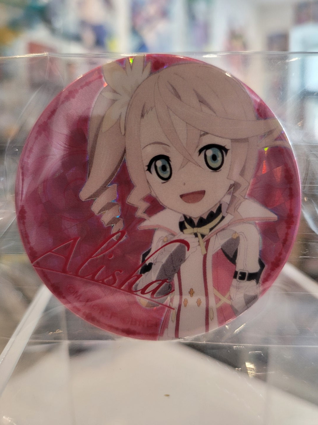 Tales of Alisha Button mit Glitzereffekt