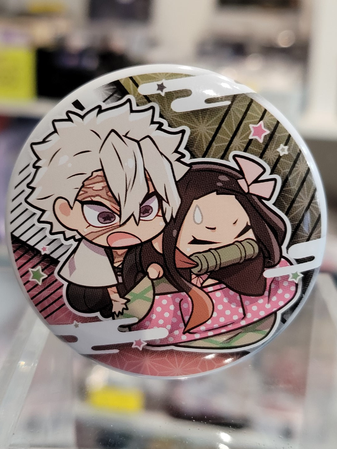 Demon Slayer Nezuko & Sanemi Button