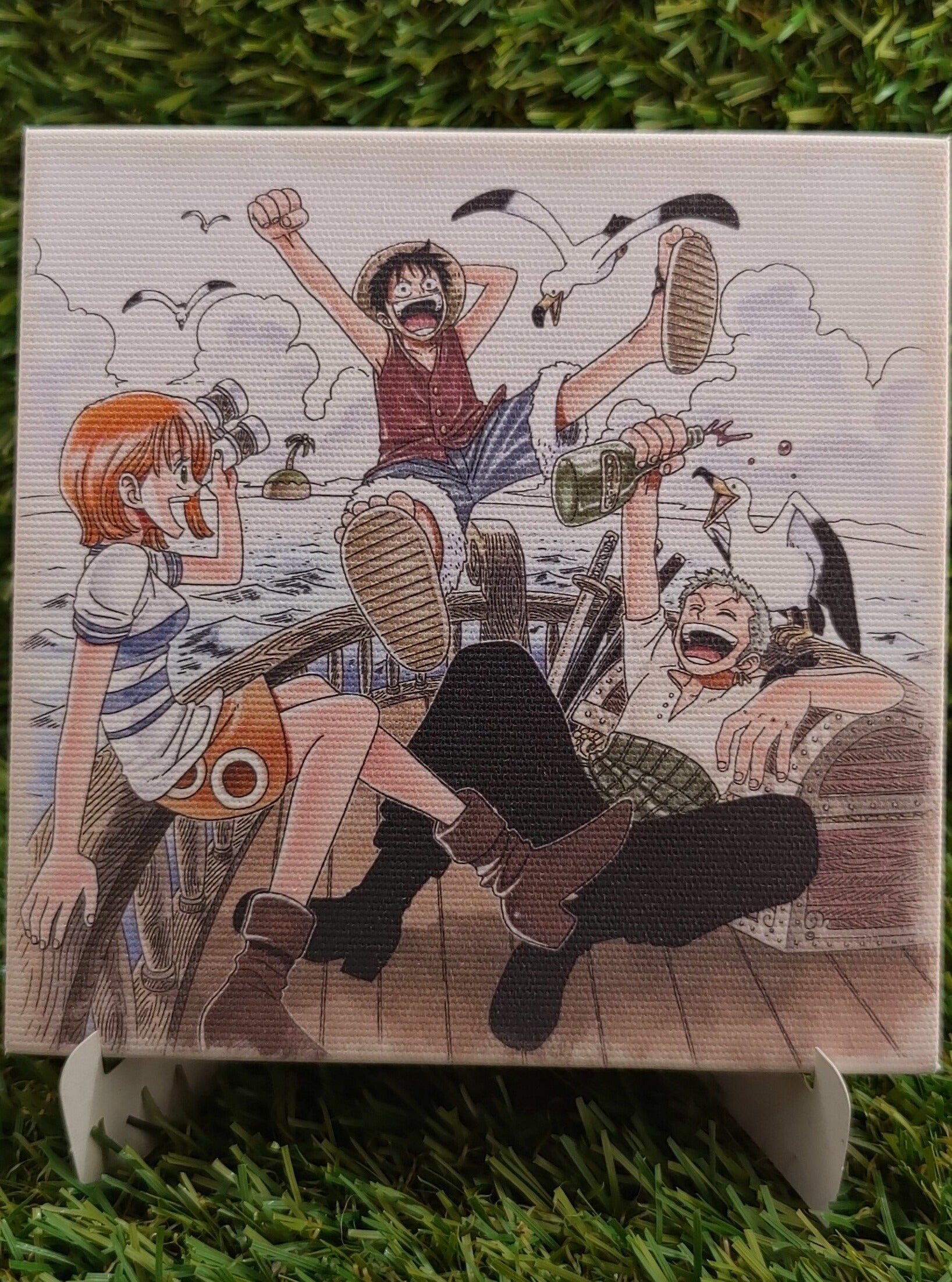 One Piece Ruffy & Nami & Zorro Holzbild Nippon4U