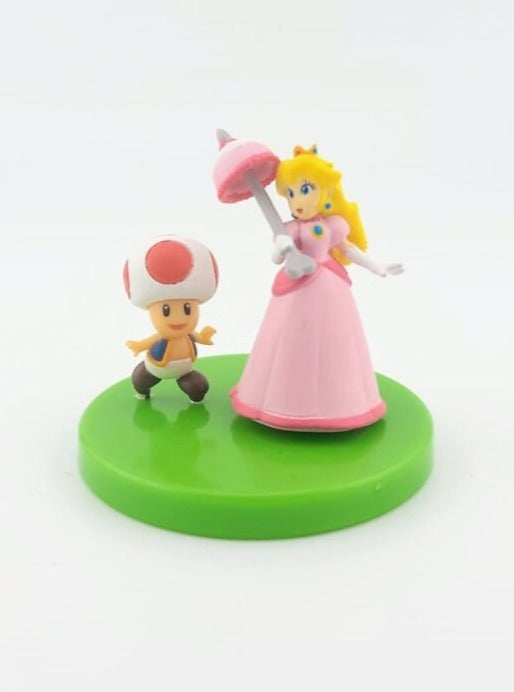 Super Mario Peach & Toad Diorama Figur