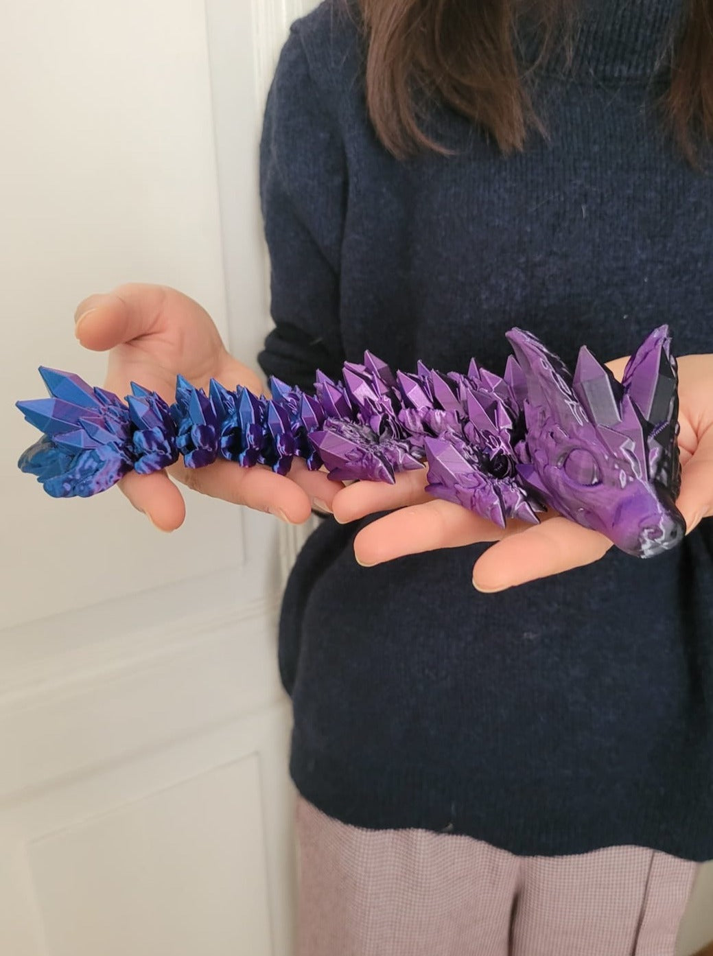 Baby Wolf Dragon 3D Druck große 27cm Fidget Figur