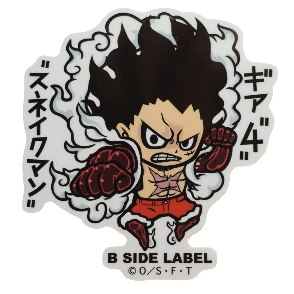One Piece Ruffy Luffy Gear 4 B-Side Label Sticker