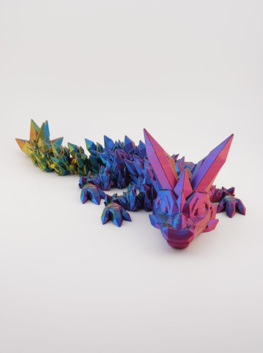 Baby Crystal Dragon 3D Druck große 30cm Fidget Figur