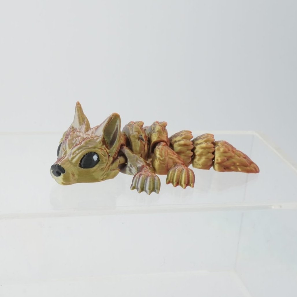 Wolf Puppy 3D Druck 9,5cm Fidget Figur (Farbauswahl)