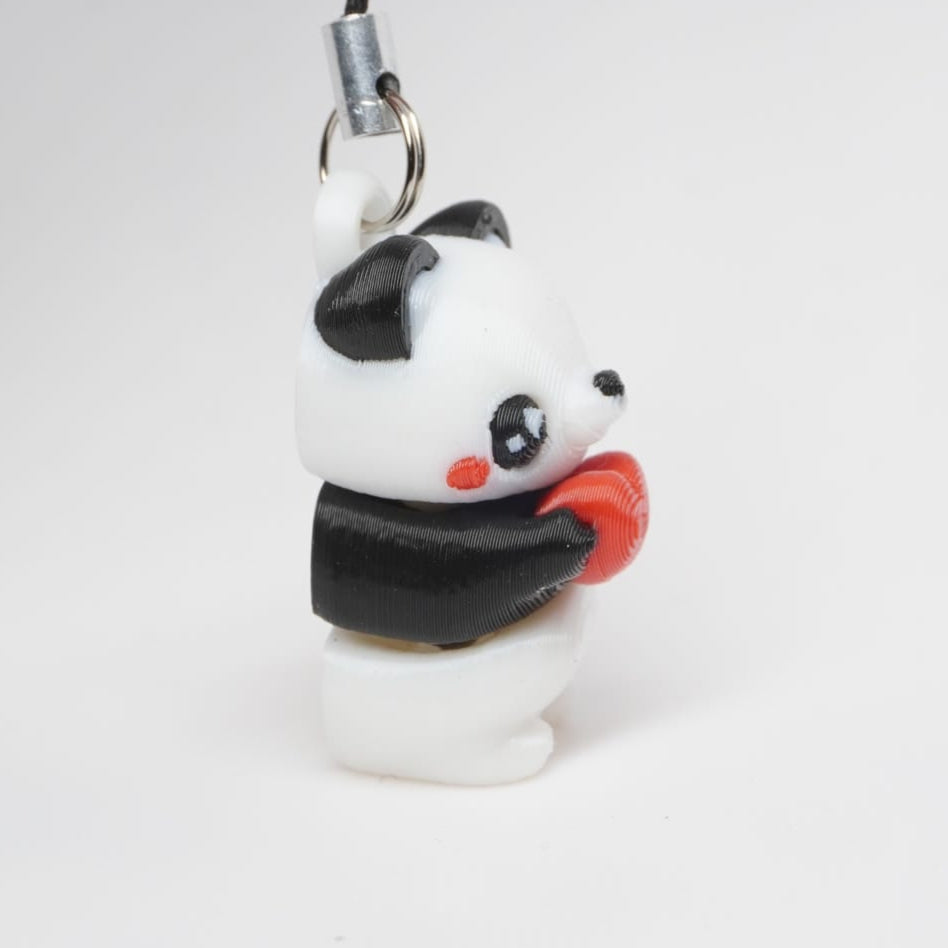 Panda mit Herz 3cm 3D Druck Fidget Figur Anhänger