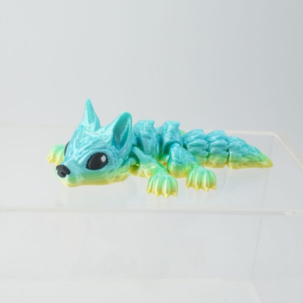 Wolf Puppy 3D Druck 9,5cm Fidget Figur (Farbauswahl)