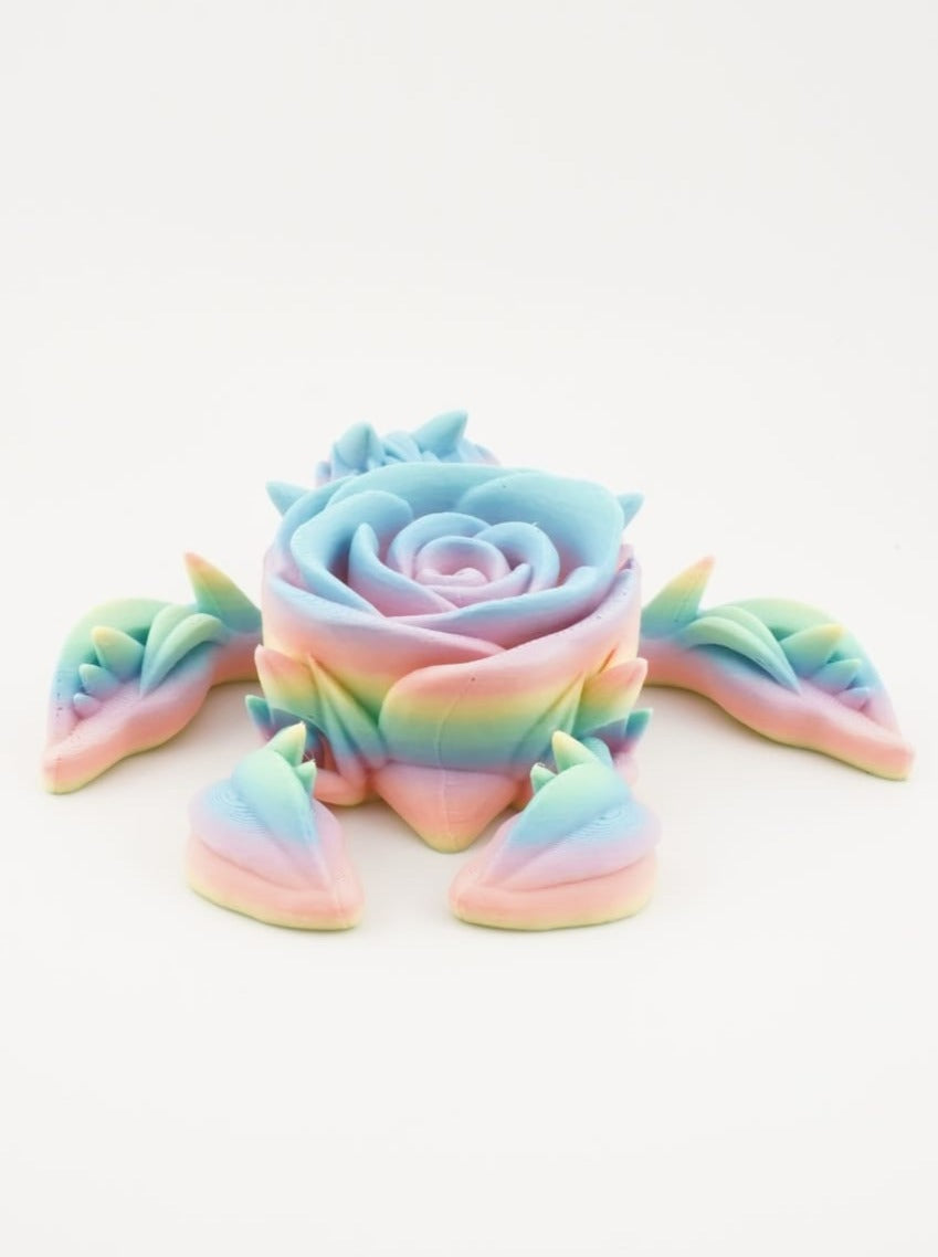 Rose Turtle 3D Druck große 12cm Fidget Figur