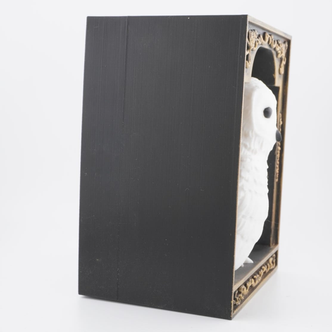 White Owl Book Nook 3D Druck Bücherstütze Deko 16cm Figur