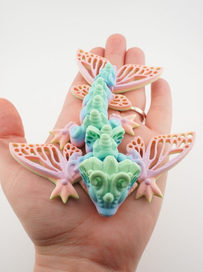 Butterfly Wyvern Dragon 3D Druck Fidget 14cm Figur