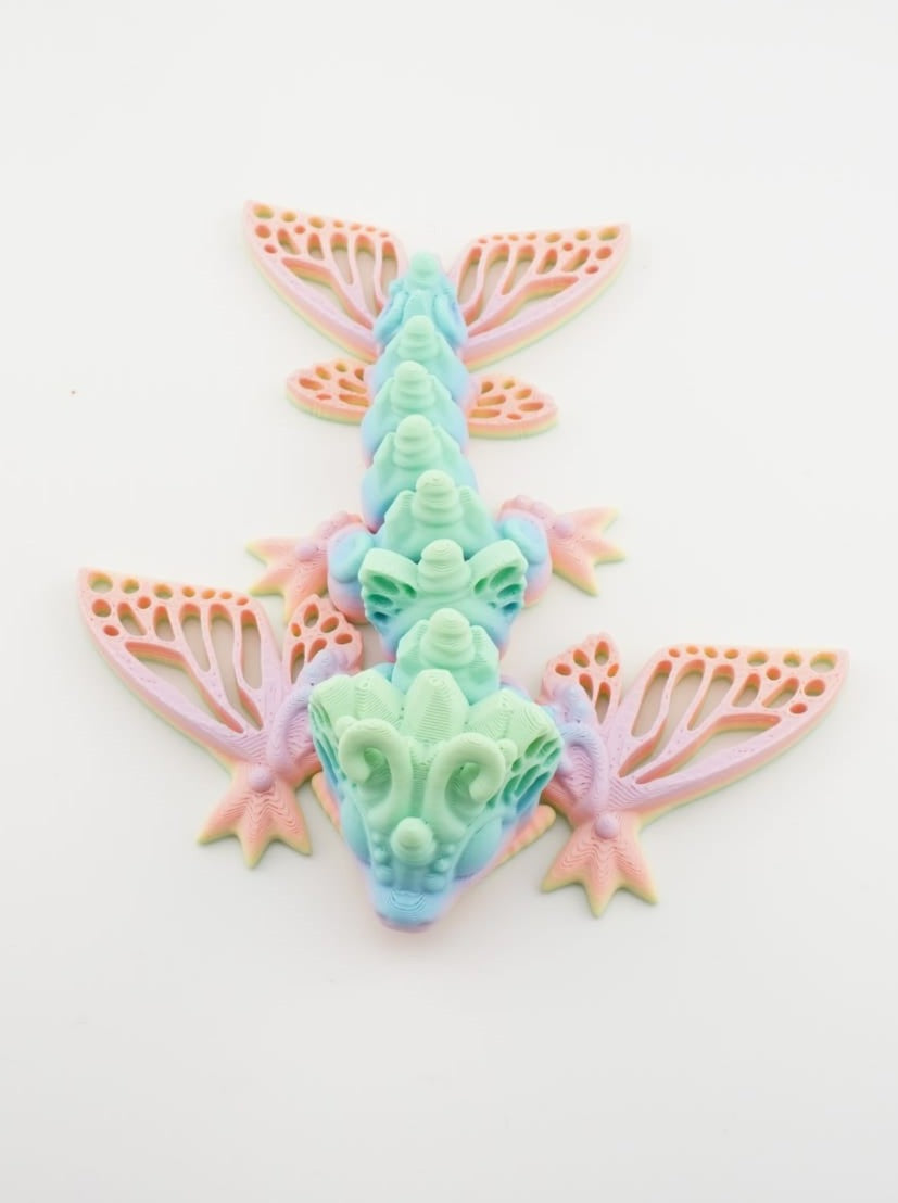 Butterfly Wyvern Dragon 3D Druck Fidget 14cm Figur