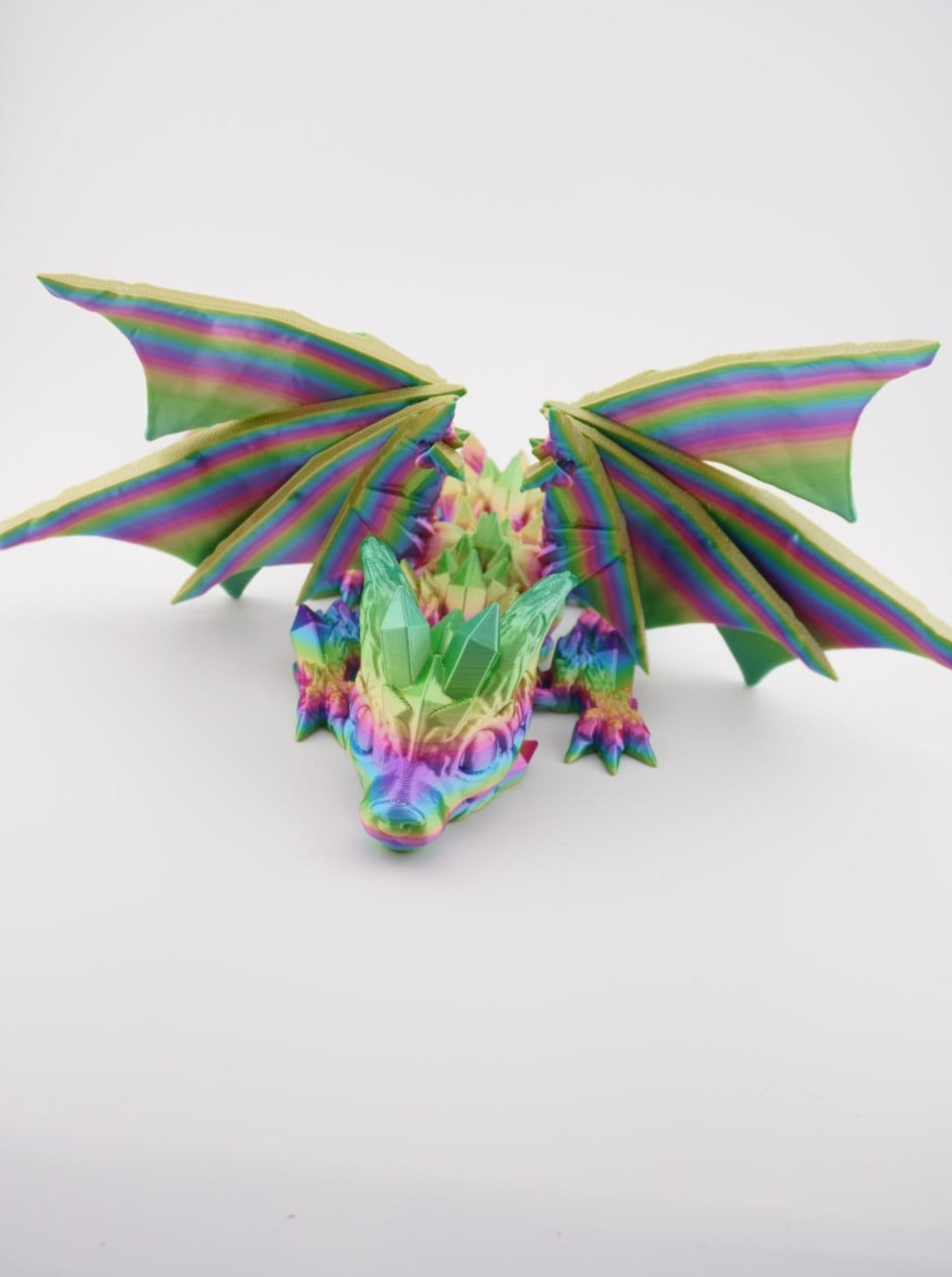 Baby Wolf Dragon mit Flügeln 3D Druck große 27cm Fidget Figur