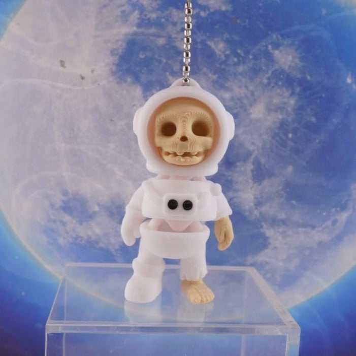 Tiny Astronaut Skeleton 3D Druck Wackel Figur 6cm Anhänger