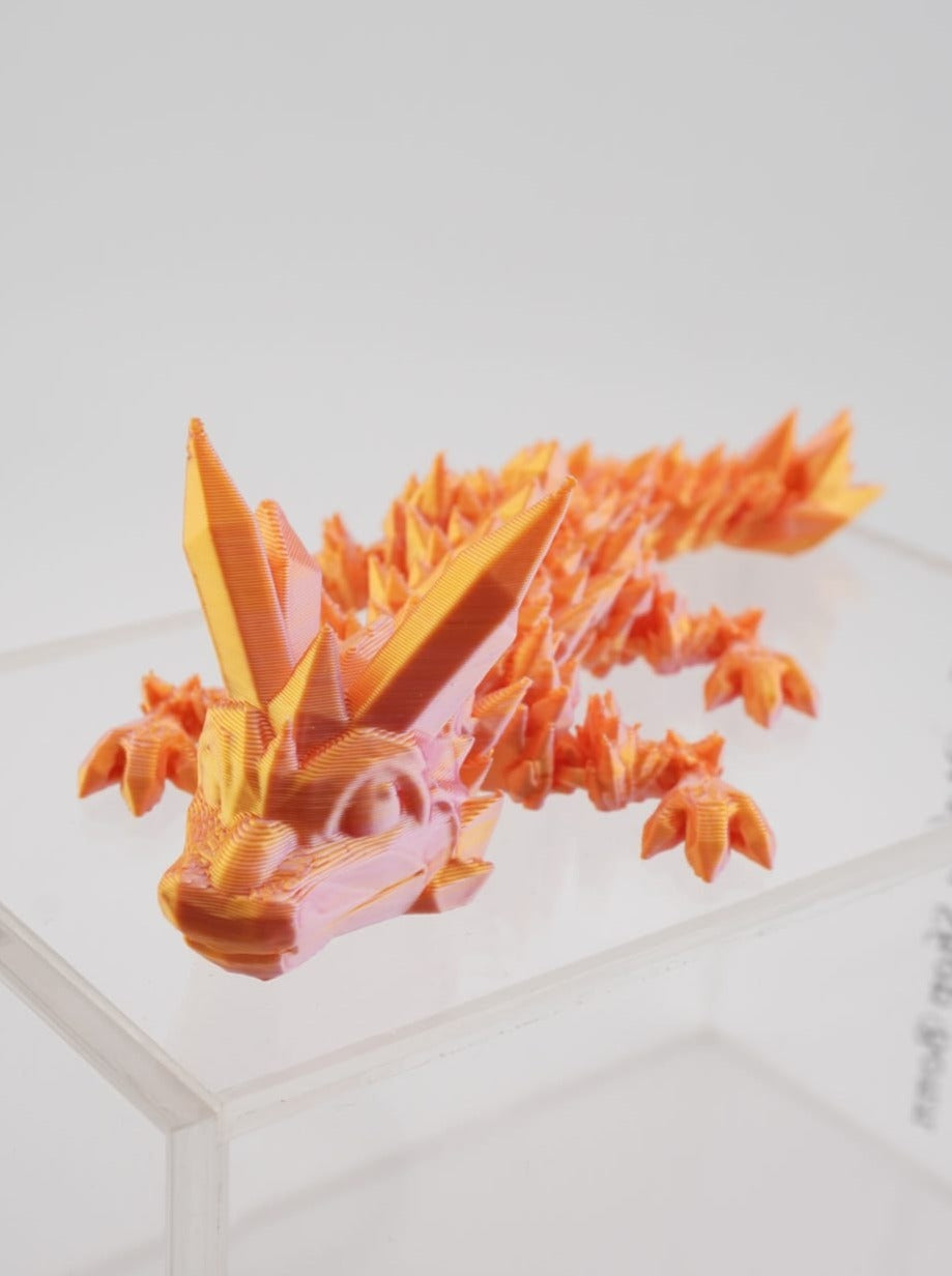Baby Crystal Dragon 3D Druck 15cm Fidget Figur