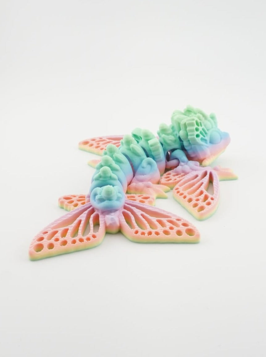 Butterfly Wyvern Dragon 3D Druck Fidget 14cm Figur