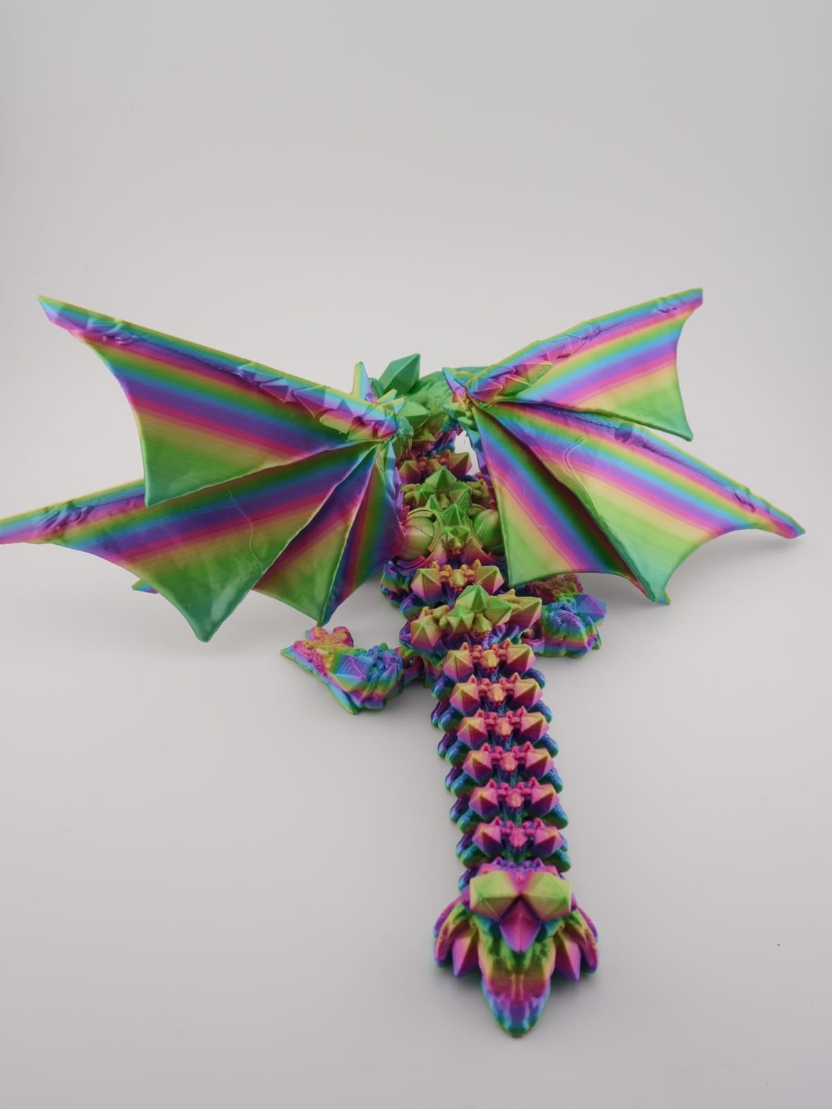 Baby Wolf Dragon mit Flügeln 3D Druck große 27cm Fidget Figur