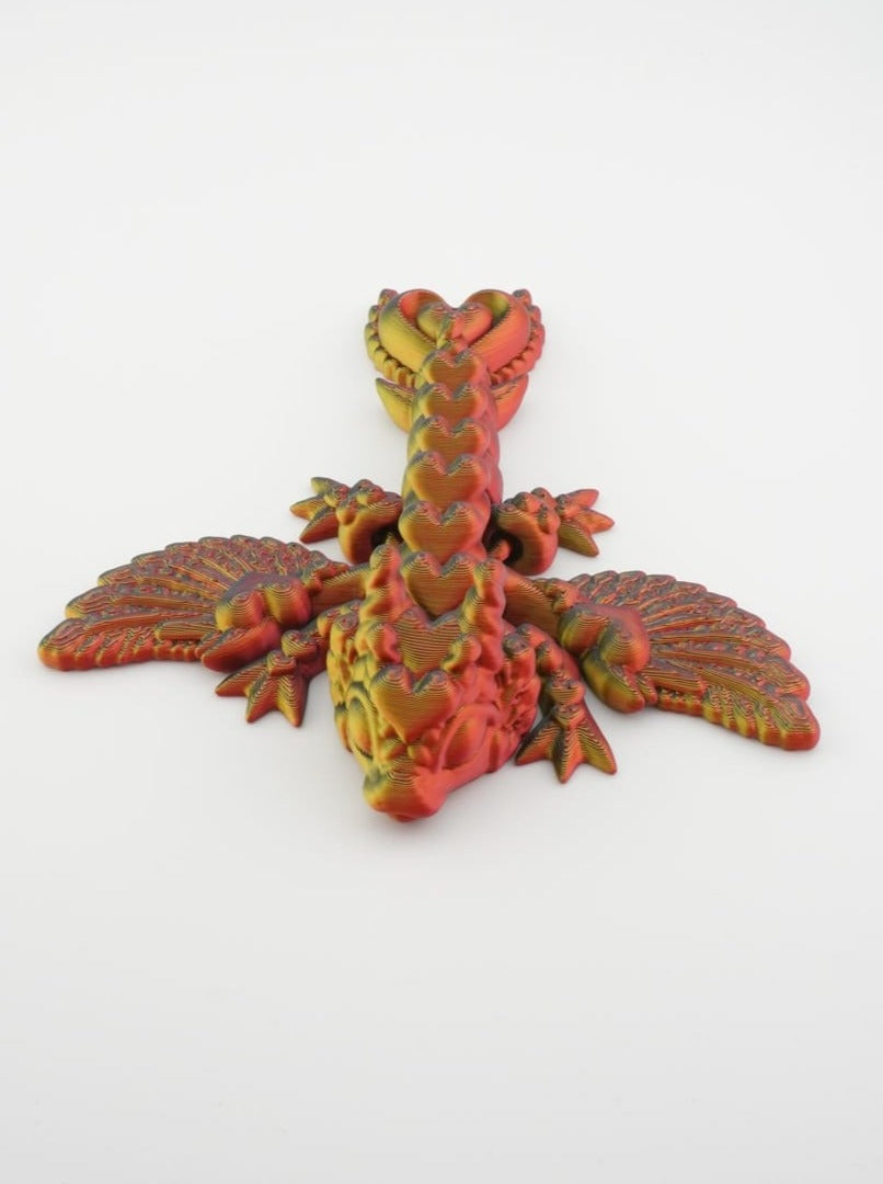 Heart Wyvern Dragon 3D Druck Fidget 13,5cm Figur
