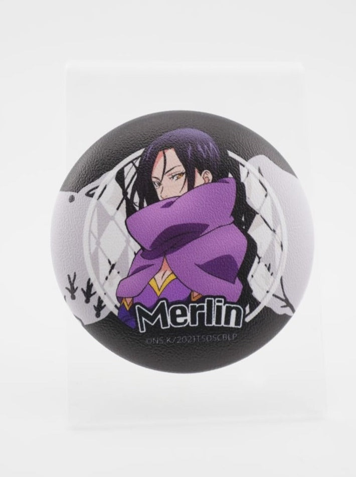 Seven Deadly Sins Merlin 5,6cm Leder Button