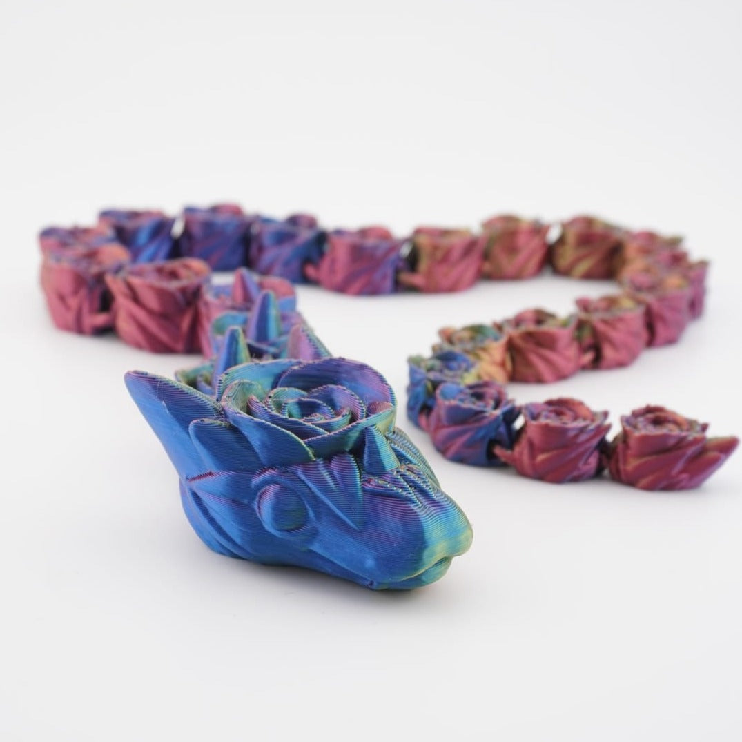 Rose Snake 3D Druck 48cm Fidget Figur