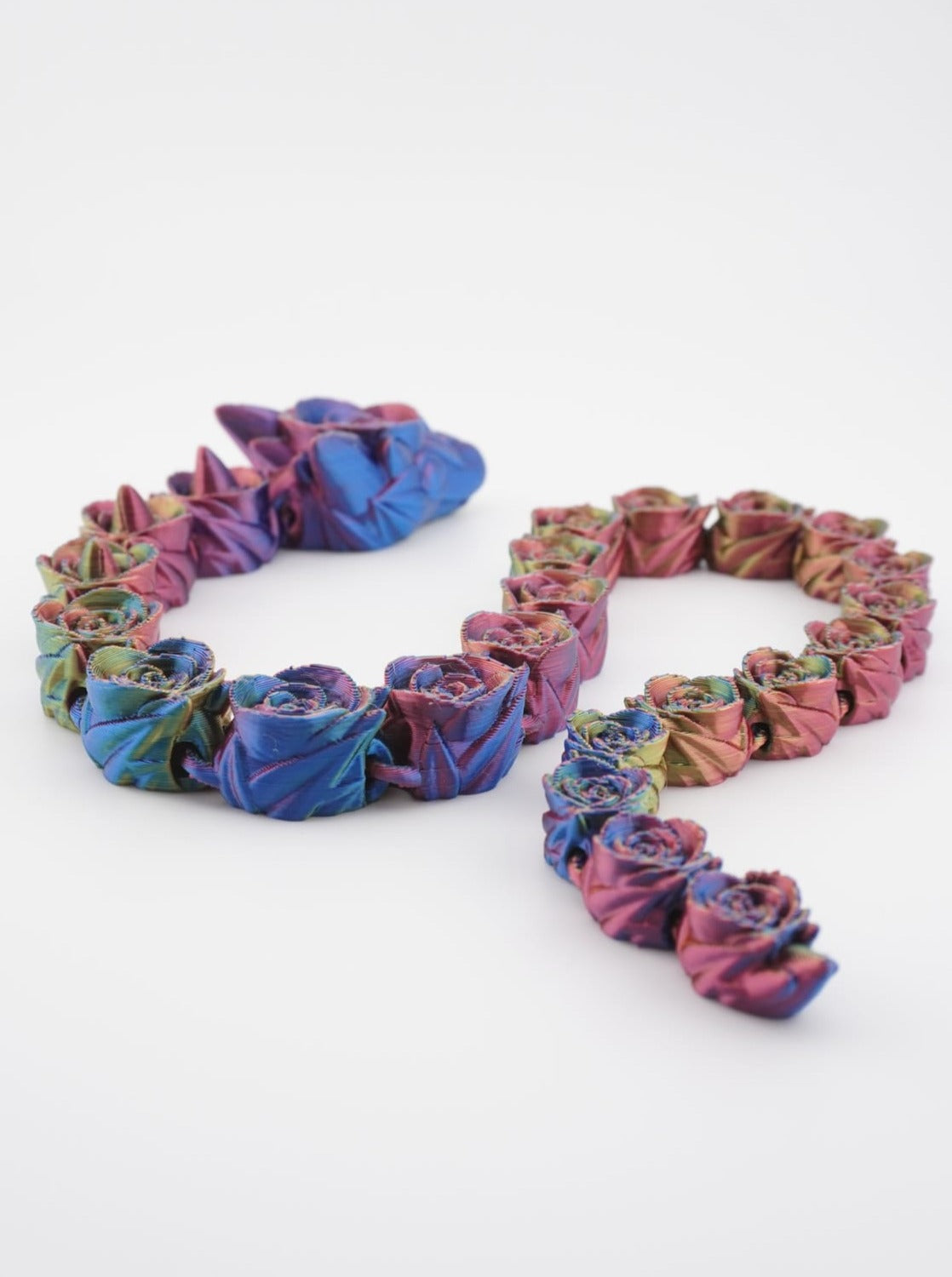 Rose Snake 3D Druck 48cm Fidget Figur