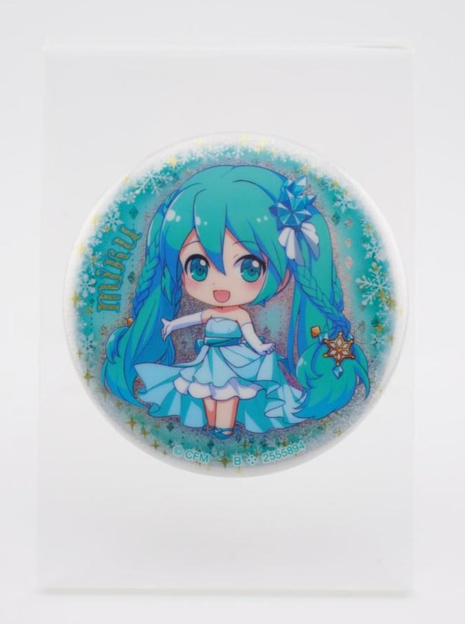 Hatsune Miku Glitzer Button