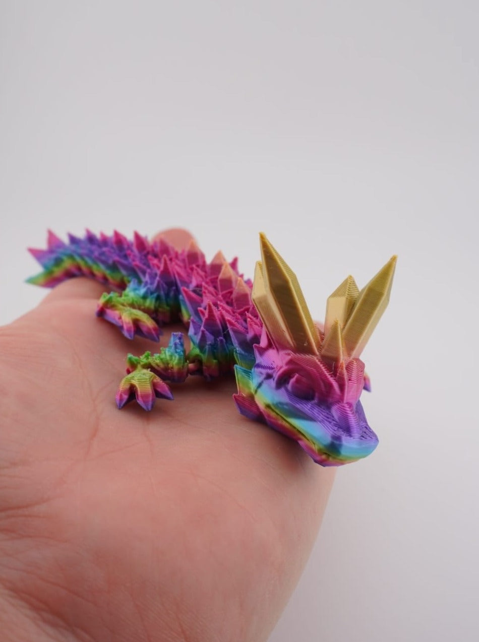 Baby Crystal Dragon 3D Druck 15cm Fidget Figur