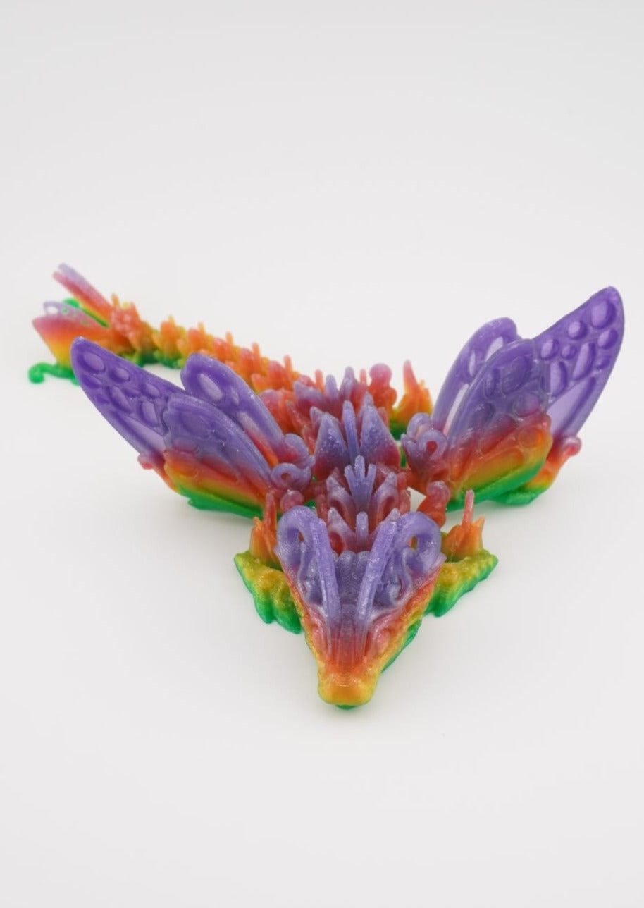 Winged Baby Butterfly Dragon 3D Druck 16cm Fidget Figur