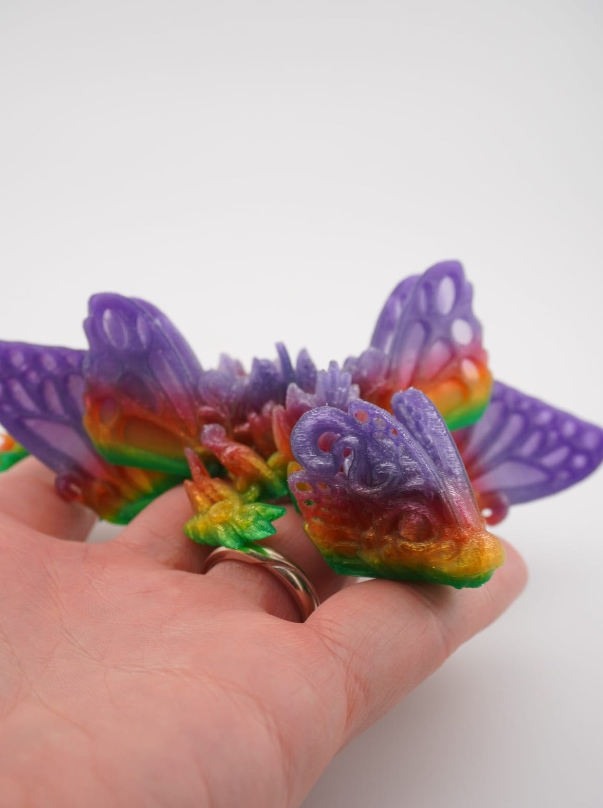 Winged Baby Butterfly Dragon 3D Druck 16cm Fidget Figur