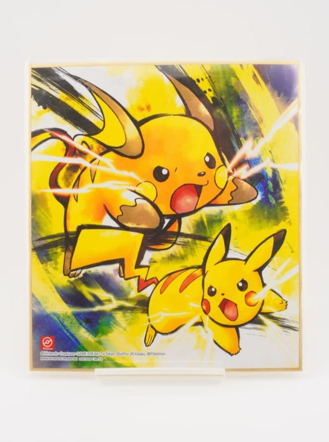 Pokemon Pikachu & Raichu Shikishi