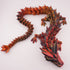 Crystal Dragon 3D Druck 55cm Fidget Figur - Schwarz/Rot/Gold