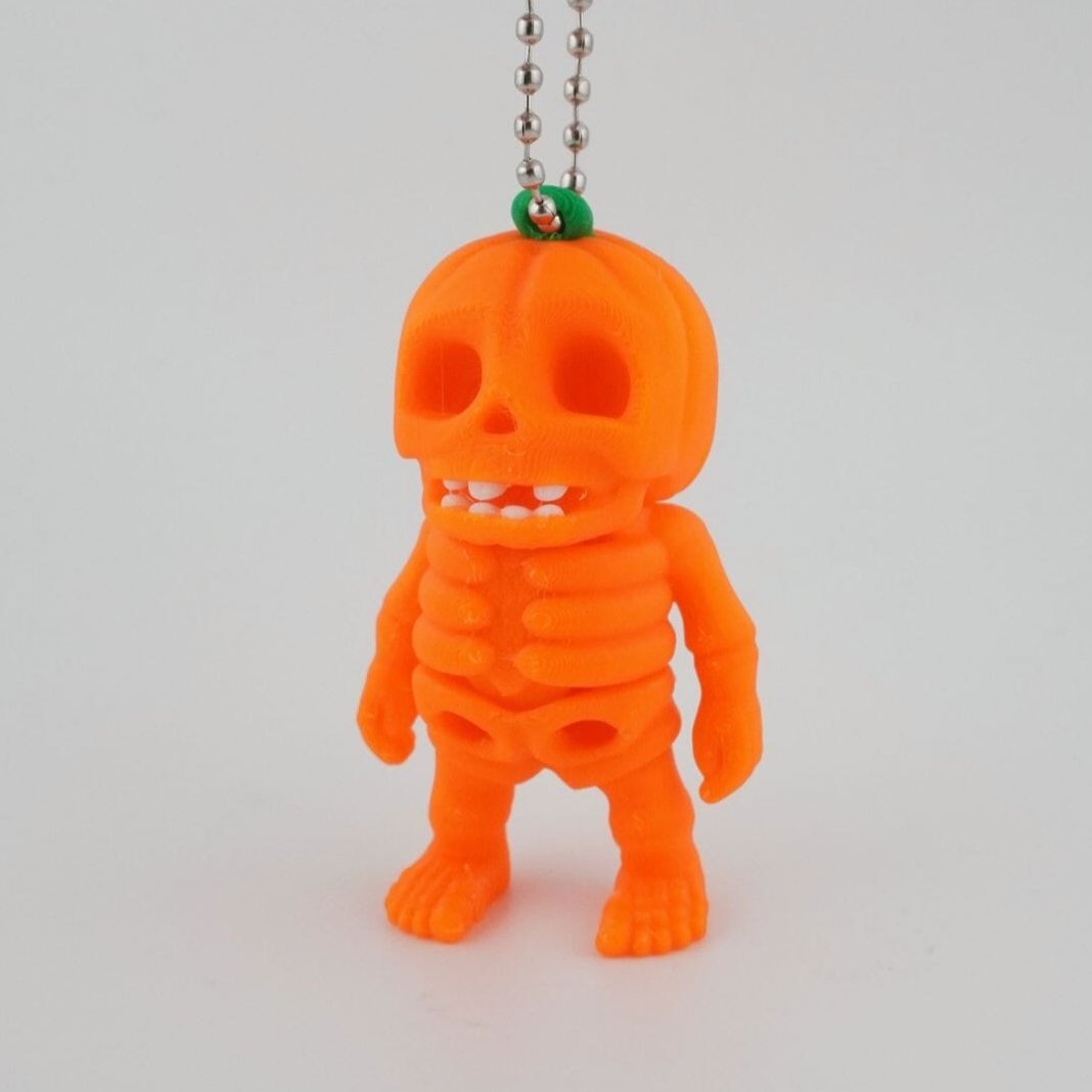 Pumpkin Skeleton 3D Druck 6cm Wackel Figur/Anhänger