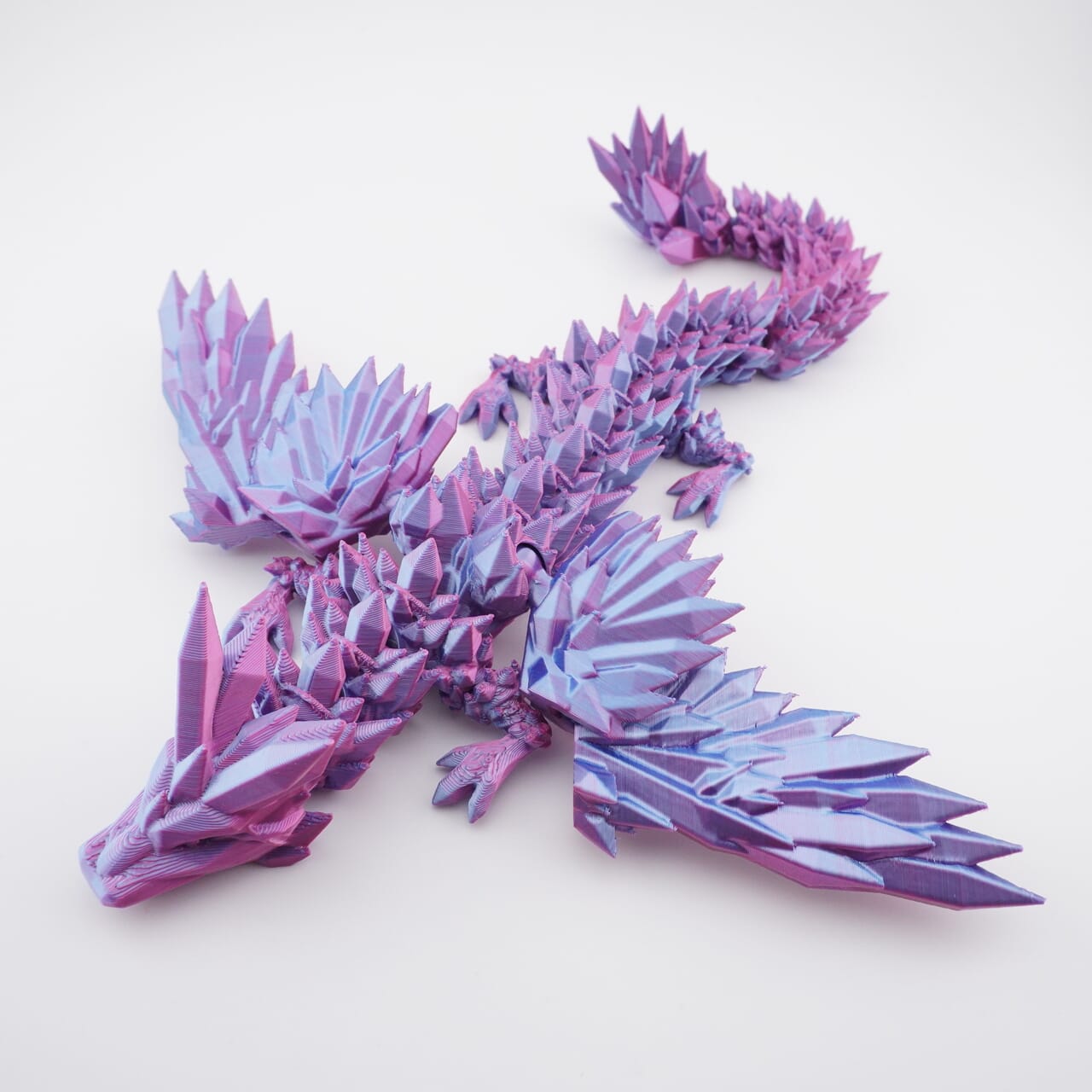 Crystal Wing Dragon 3D Druck 27cm Fidget Figur (Farbauswahl)